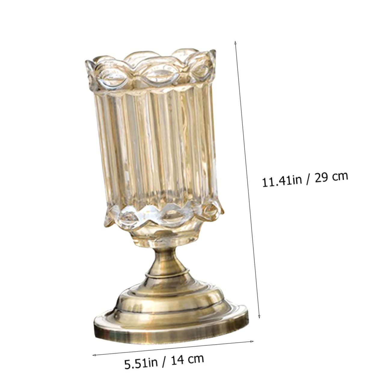 Jarrón de Cristal para Escritorio Decoración Estilo Europeo Creativo y Delicado Florero de Cristal para Sala de Estar Jarrón