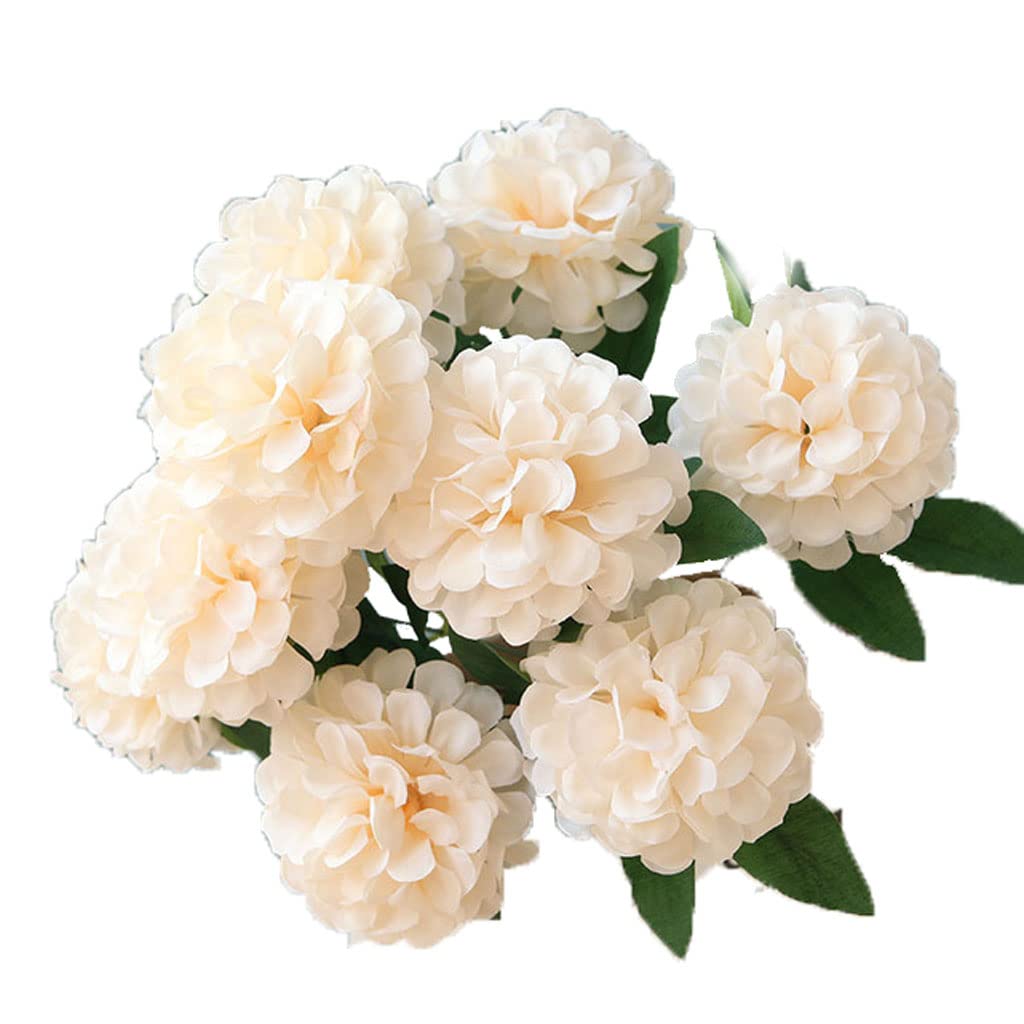 MYUYEE Artificial Flowers For Decoration Artificial Hydrangea Flower Bouquet Fake Flower Silk Artificial Flower For Wedding Party Home Living Room Decoration Artificial Flowers