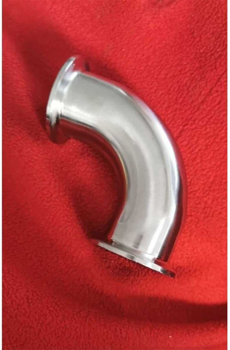 1pcs Codo de 90 Grados, Codo de Montaje Rápido de Acero Inoxidable 304, Tipo de Abrazadera de Acoplamiento Rápido Sanitaria Chuck Codo Ángulo Recto Curva (133mm Chuck 145)
