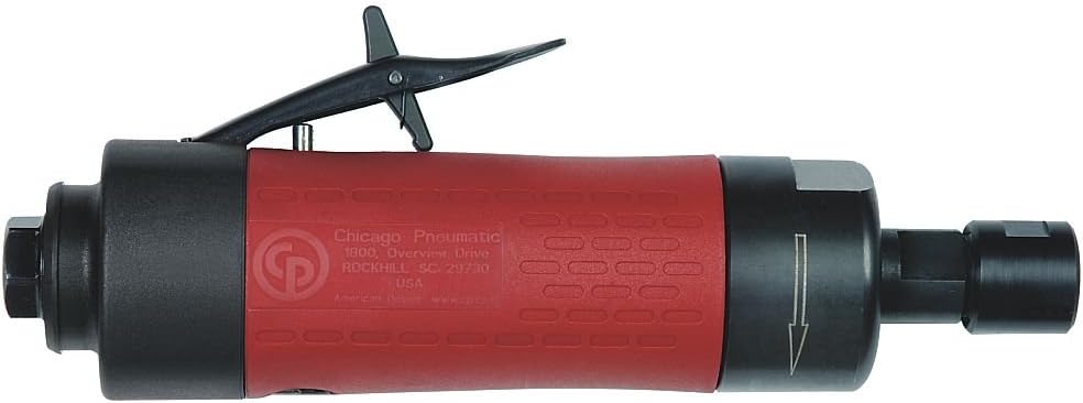 Chicago Pneumatic CP3000-515R - Air Die Grinder Tool, Welder, Woodworking, Automotive Car Detailing, Stainless Steel Polisher, Straight, Rear Exhaust, 1/4 Inch (6 mm), 0.67 HP / 500 W - 15000 RPM