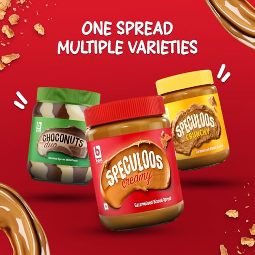 Image of Boni Speculoos Creamy Biscuit Spread - 400g | Caramelised Biscuit Spread | Made in Belgium | Vegan | For Bread & Snacks (Pack of 1)