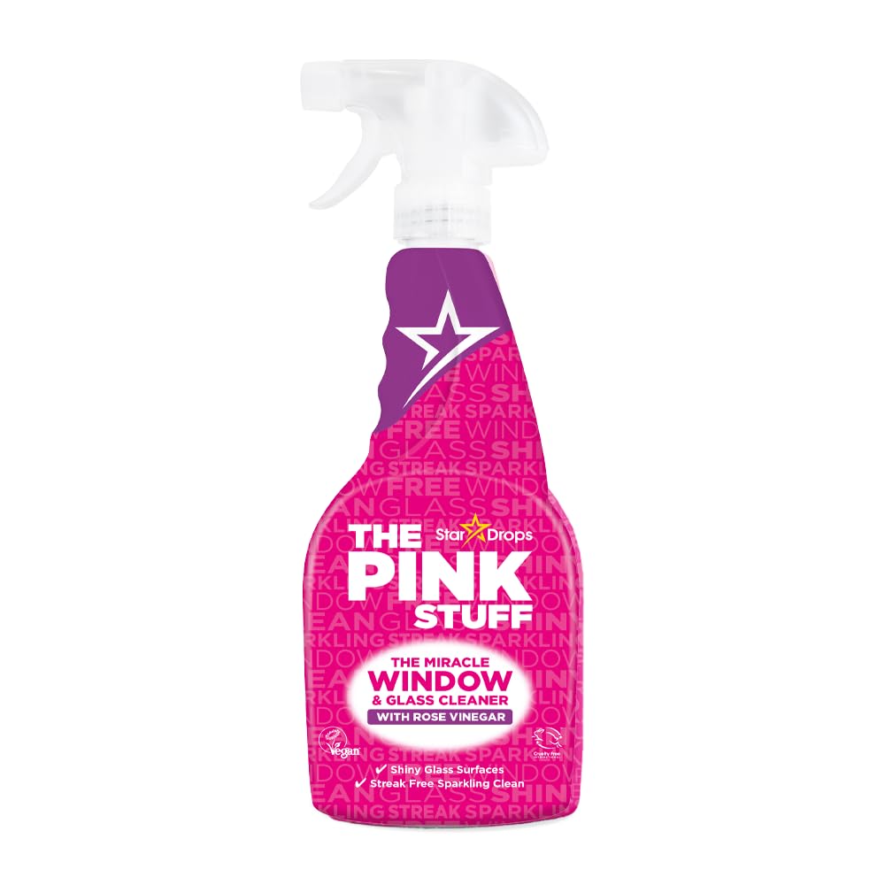 The Pink Stuff The Miracle Window & Glass Cleaner with Rose Vinegar 850ml