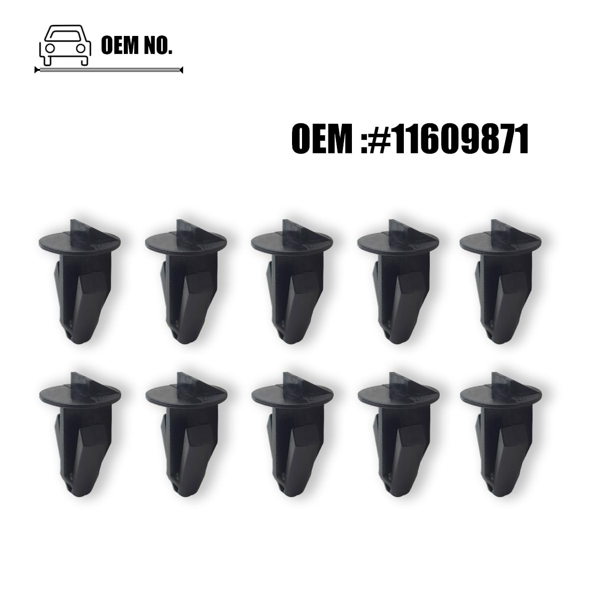 10PCS Front Bumper Outer Clips Compatible with Chevy C6 Corvette | Compatible with Chevy C6 Corvette 2005 to 2013 Year, Front Bumper to Fender Retainers for 11609871