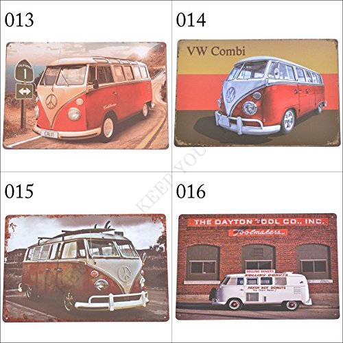 Amazon.co.jp: ブリキ看板ワーゲンバス VW レトロ van-1-016