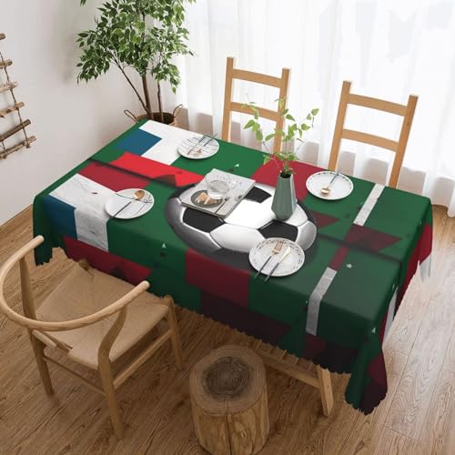 Nappe rectangulaire foot et drapeau italien 137x183 cm lavable