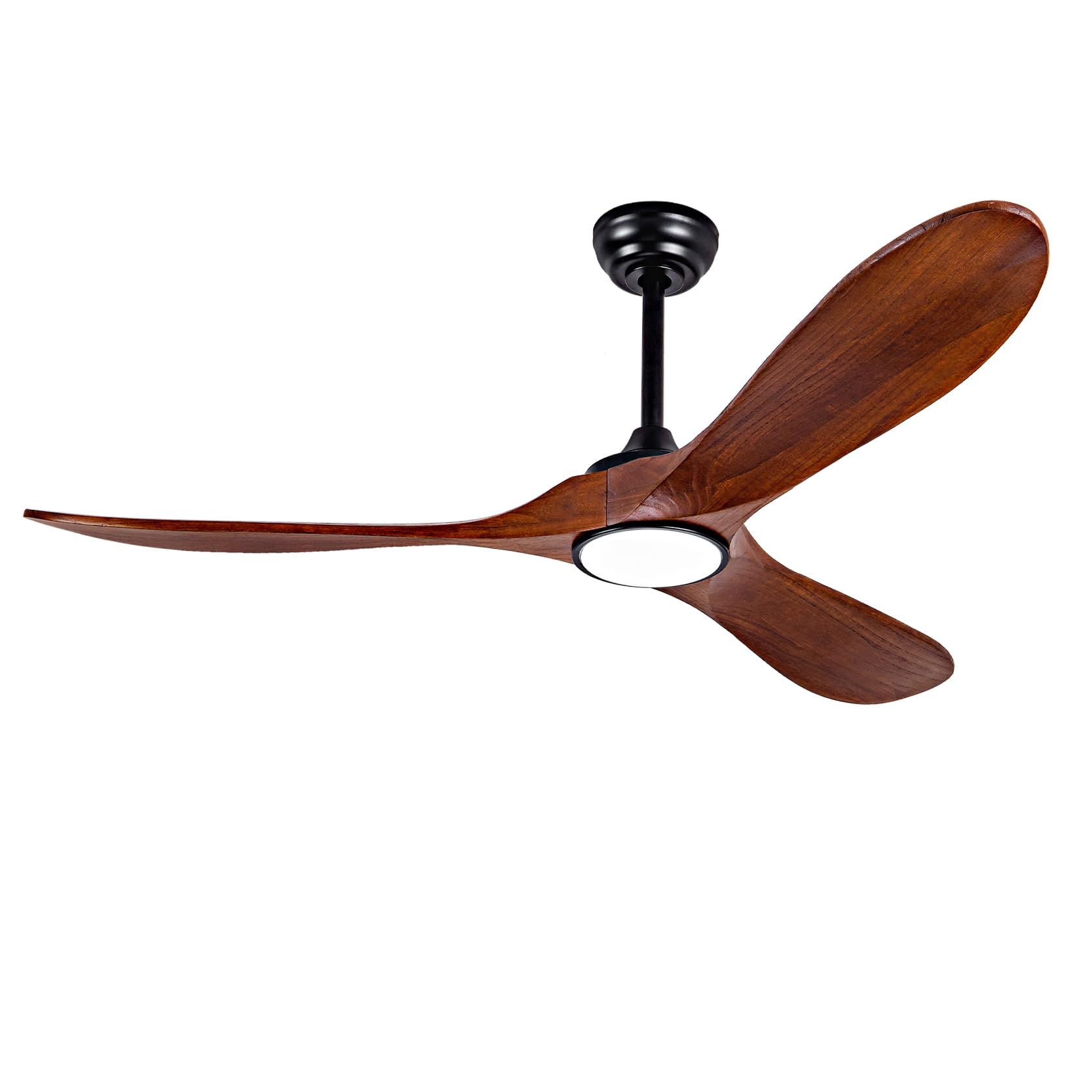 52 Ceiling Fans with Remote Light APP Dimmer and Color Wooden Ceiling Fan with 3 Wooden Blades for — view 7