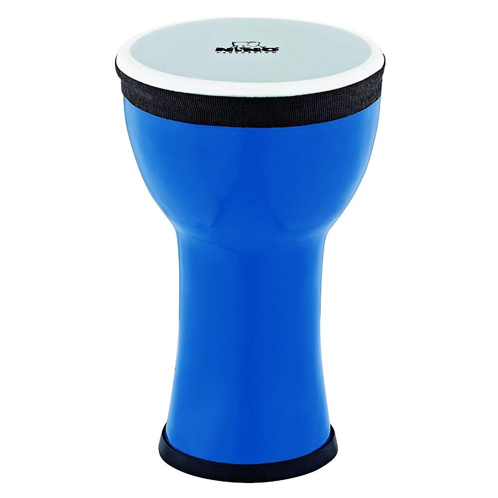 Nino Percussion NINOEMDJBB Elements Mini Synthetic Djembe, Blue Berry