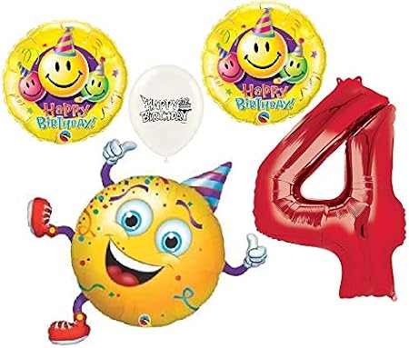 Amazon Com Smiley Party Guy Emoji Emoticons Happy Birthday Event Balloon Bouquet With Red Number 9 Toys Games Amazon Com Smiley Party Guy Emoji Emoticons Happy Birthday Event Balloon Bouquet With Red Number 9 Toys Games