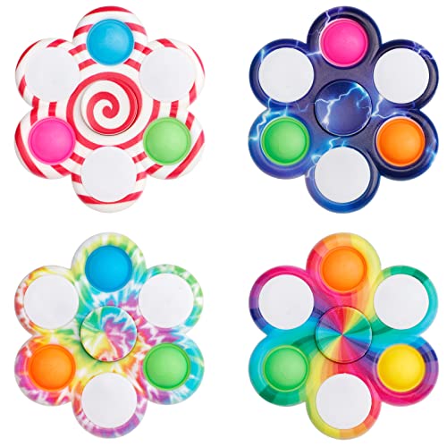 Lot de 4 toupies à LED pour enfants, jouet anti-stress, jouet sensoriel pour enfants et adultes Cover