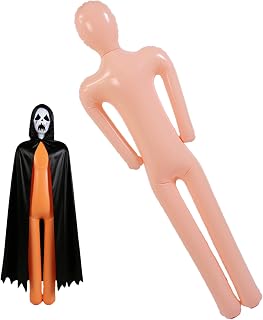 Poupée gonflable grandeur nature pour Halloween - Accessoires photo effrayants pour maison hantée, fête, allée de jardin, terrasse