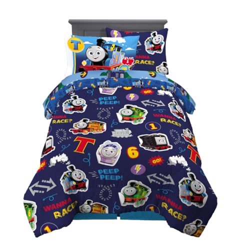 Franco Thomas & Friends Kids Bedding Super Soft Comforter and Sheet Set with Sham