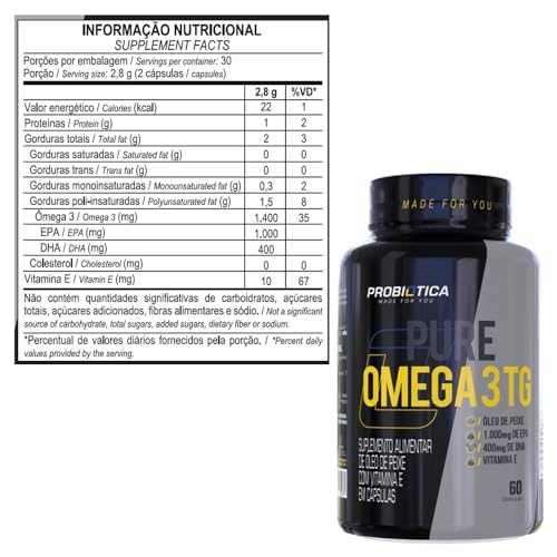 Probiótica Pure Ômega 3 Tg (60 Caps) - Único