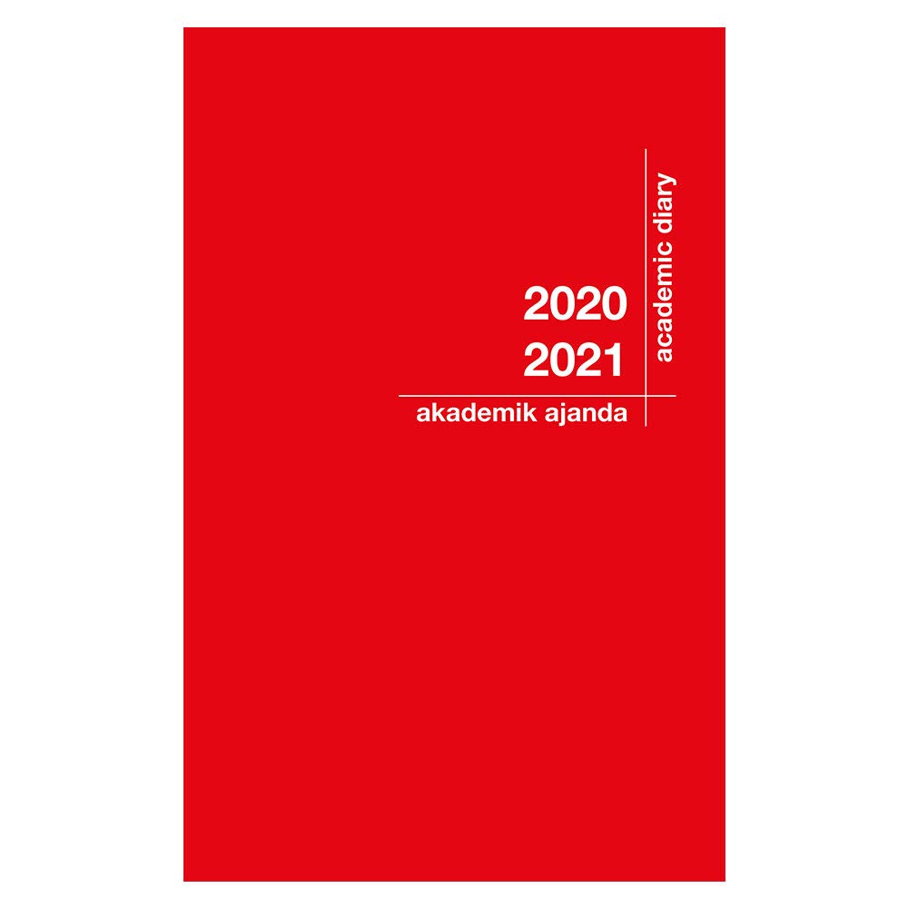 Agenda académica 2020-2021, color rojo