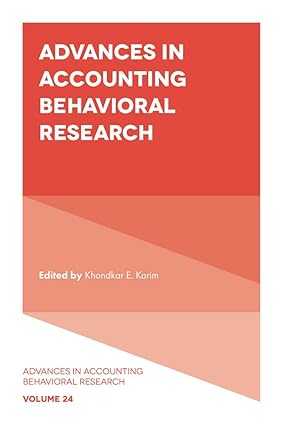 Advances in Accounting Behavioral Research: 24-Wow! eBook