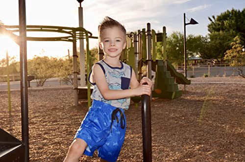 Image of Cozople Boys Swim Trunks Compression Liner Swim Shorts Quick Dry Bathing Suit with Boxer Brief Swimwear 2-20T