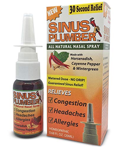 Sinus Plumber Hot Pepper Nasal Spray Drug Free Allergy, Rhinitis, Sinusitis and Congestion