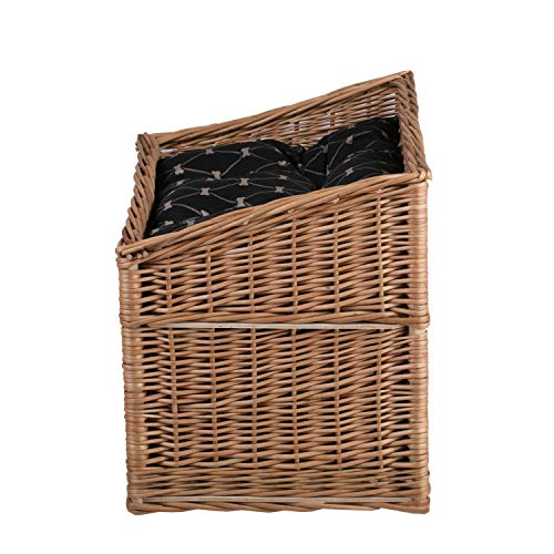 Panier pour animaux en osier cocon protecteur double couchage chat - 5