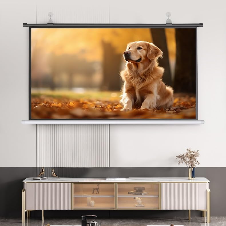 Pantalla manual proyector 72" 16:9 alta definición 4K
