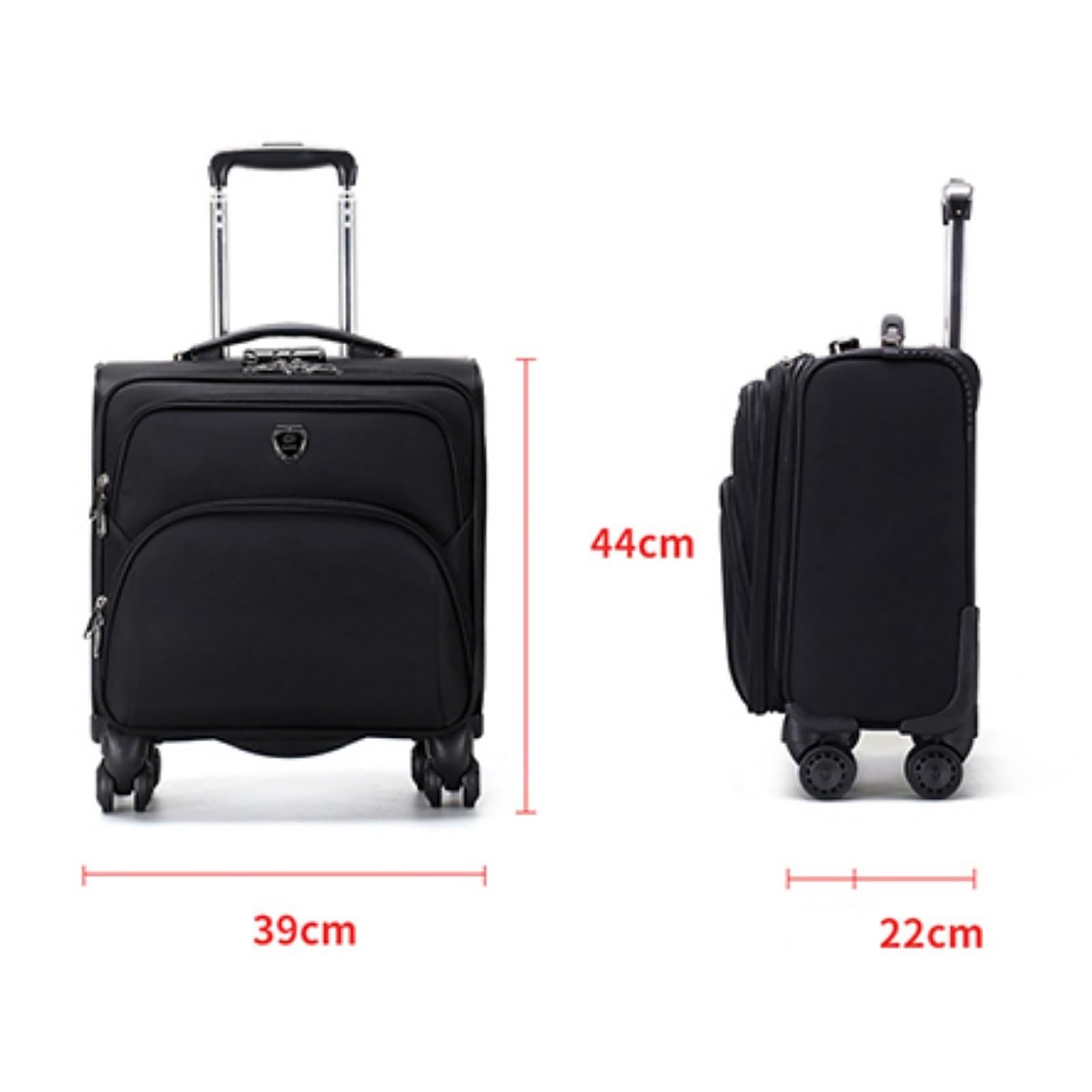 Business Trolley Donna da con 4 Ruote Piroettanti, Valigetta con Ruote, Laptop Trolley per Laptop Valigia Pilota con Tasca Organizzatore e Chiusura a Combinazione(A)