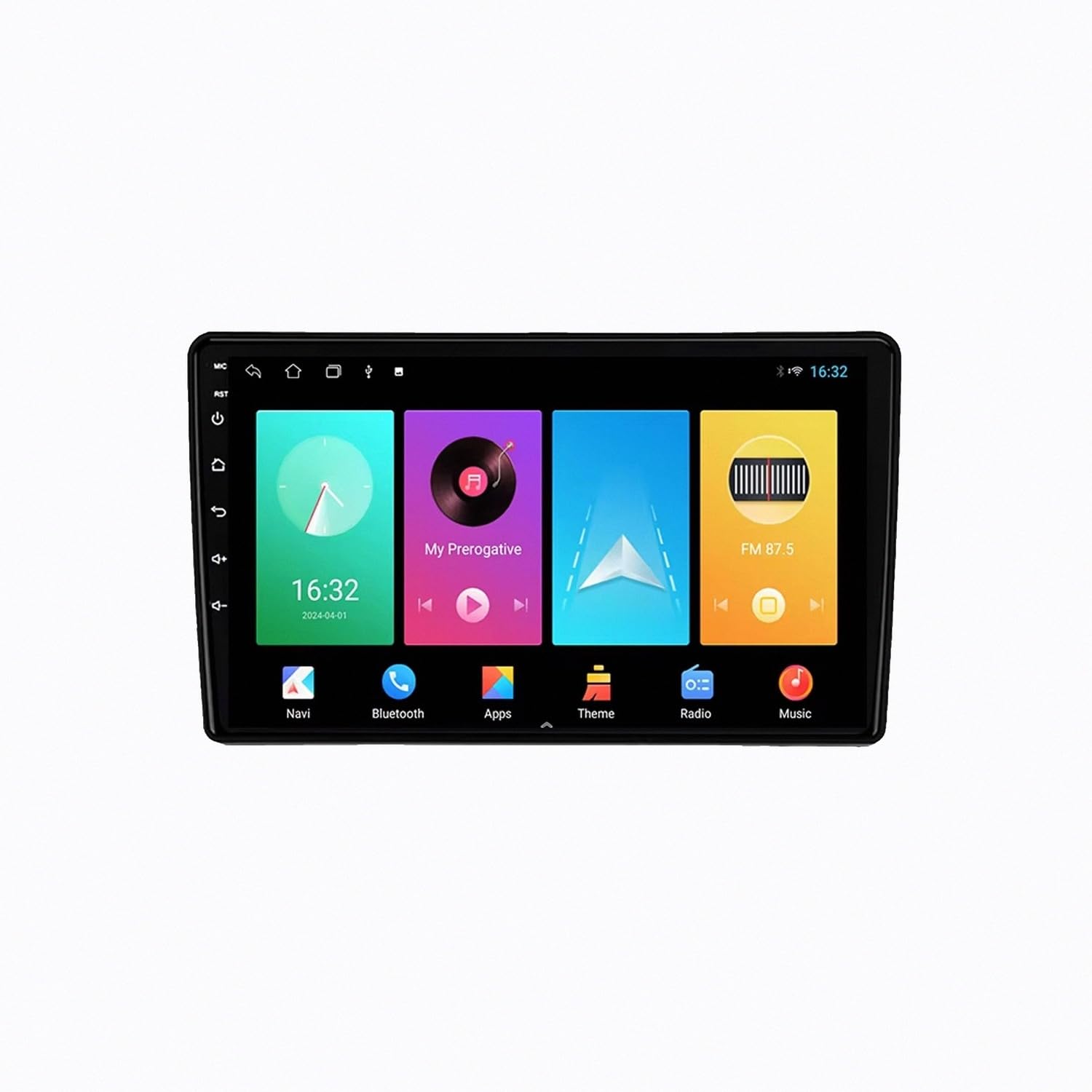 Radio de Coche 2 DIN para Fiat Idea 2011-2014 Android Auto Mirror Link 4G+64G 8