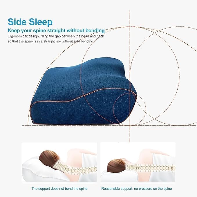 Image of Memory Foam Pillow for Sleeping-it can change shape under pressure, but return to its original shape when the pressure is gone