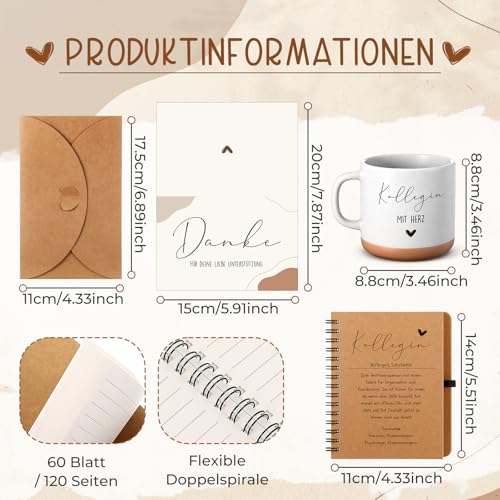 Regalo de despedida original para colega con taza y libreta 3