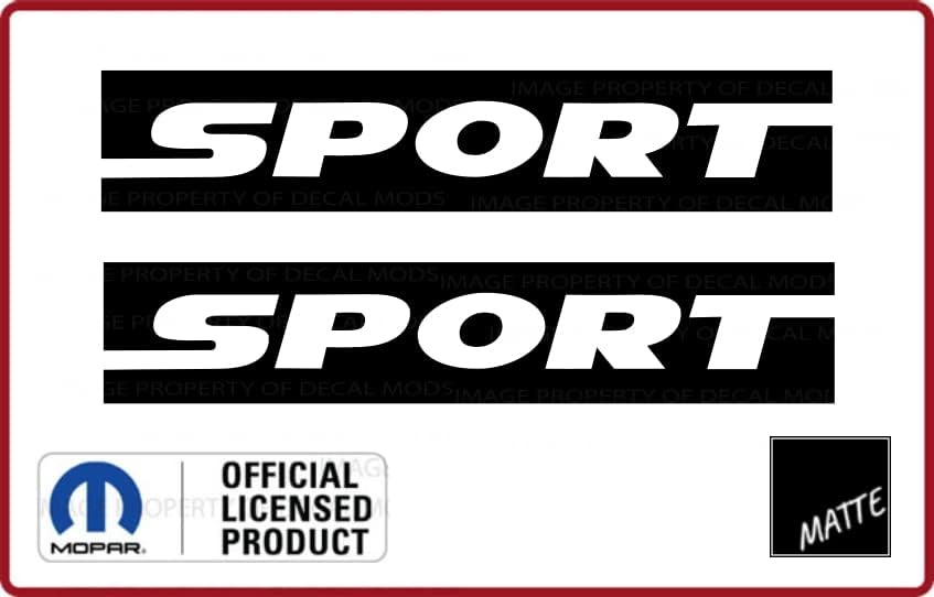 Decal Mods Fender Sport Small Side Logo Graphic fits Jeep Wrangler JK (2007-2018) (Set of 2) Black Matte CBM | SJ5K5