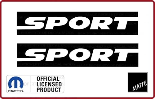 Decal Mods Fender Sport Small Side Logo Graphic fits Jeep Wrangler JK (2007-2018) (Set of 2) Black Matte CBM | SJ5K5