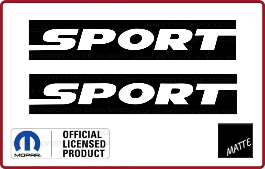 Decal Mods Fender Sport Small Side Logo Graphic fits Jeep Wrangler JK (2007-2018) (Set of 2) Black Matte CBM | SJ5K5