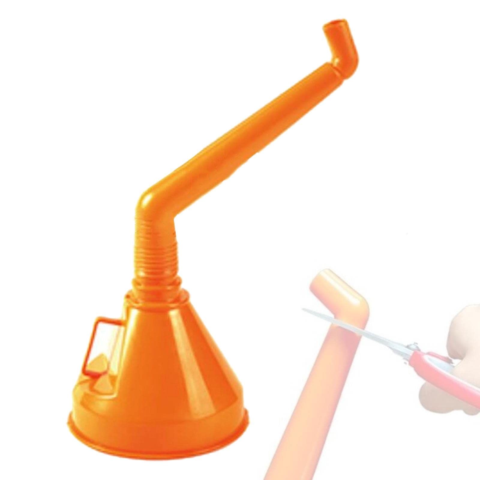 Entonnoir à Essence 5x avec Poignée, Filtre à Mailles Amovible Noir et Bec Verseur Flexible Long, 6 pièces