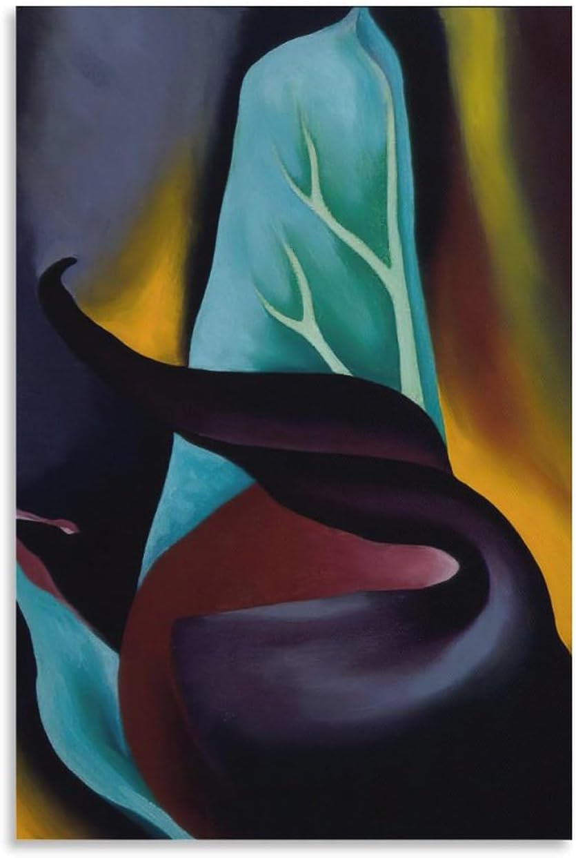 Rikin Liuff Georgia O'Keeffe Poster and Prints Georgia O'Keeffe Skunk Cabbage Canvas Wall Art Aesthetic Painting for Home Wall Decor Picture 40x55cm Frameless