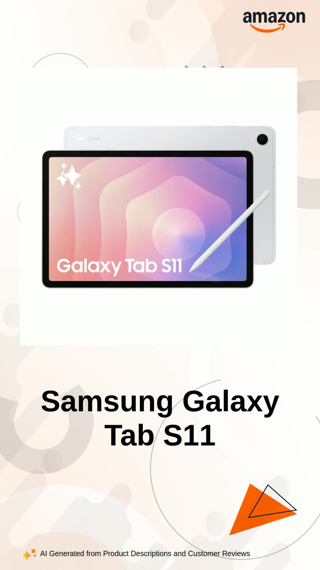 Samsung Galaxy Tab S11 with AI, Hexagonal S-Pen in-Box, 27.8 cm
