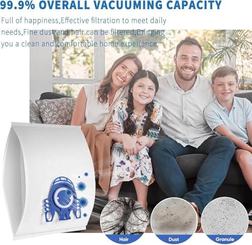 10 Stück Staubsaugerbeutel Pure GN für Miele Hyclean 3D GN Staubbeutel Classic C1 Complete C2 C3, S2 S5 S8 S600 S800 Staubsauger mit 8 microfiltri und 1 Reinigungsbürste