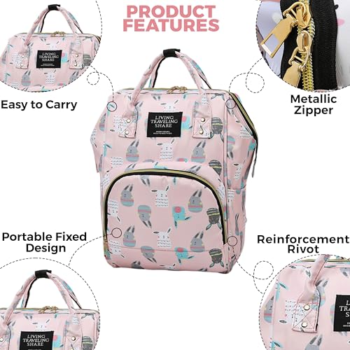 Image of Kraptick Diaper Bags Backpack, Diaper Bags for Mom for Travel, Baby Diaper Bag, Maternity Bags for Mother and Baby, Nursing Bags for Mothers, Diaper Bag Handbag (ANIMAL PRINTED)