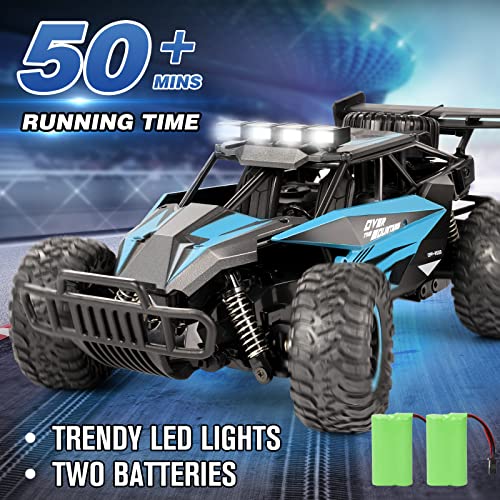 Kolegend Rc Cars 20 Km/H Remote Control Car 50+Min With Chassis Lights 2 Batteries, 13 Inch All Terrains Rc Monster Trucks Off Road Vehicle For Boys Girls Kids #TOP1