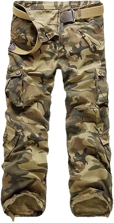 Amazon.com: NP - Pantalones de camuflaje para hombre, estilo informal,  sueltos, múltiples bolsillos : Ropa, Zapatos y Joyería
