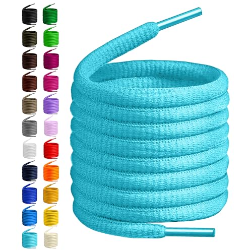 Image of BIRCH's Oval Shoelaces 27 Colors Half Round 1 /4 inch Shoe Laces 4 Different Lengths
