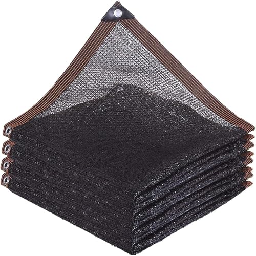 Filet d'ombrage 170x700 cm noir anti-UV résistant pour jardin et terrasse