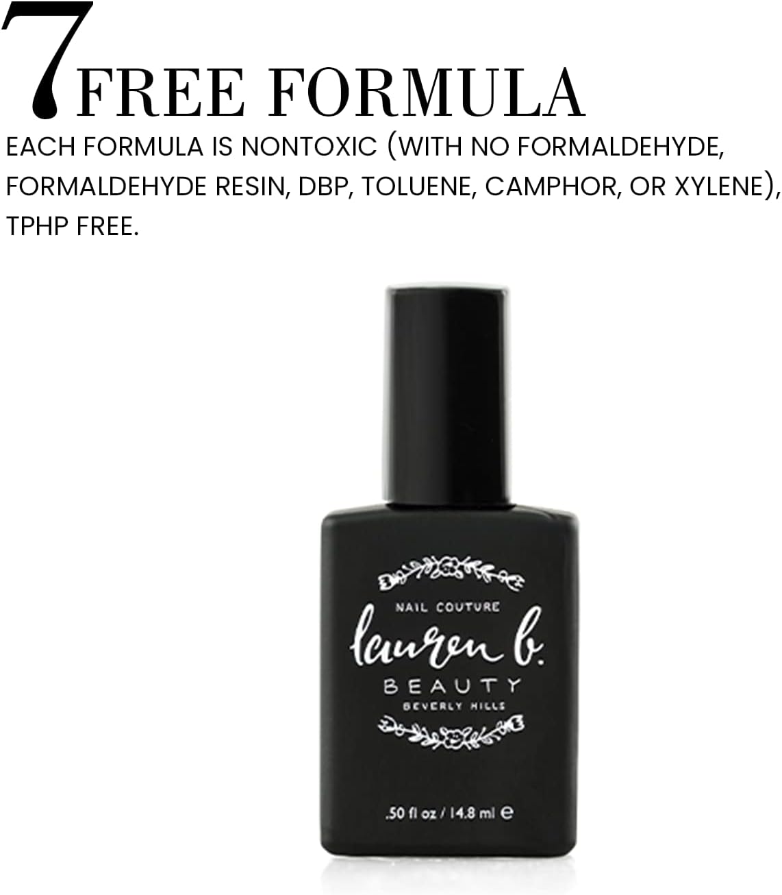 Lauren B. Sun Activated Gel Top Coat | Quick Dry Nail Polish Top Coat, Fast Dry Nail Art Polish | Nail Care Products And Manicure Nail Art Supplies For Women