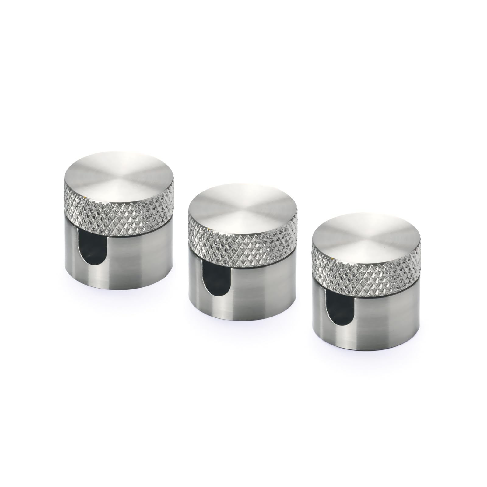 Orion Lightstyle Chrome Wall And Ceiling Pin, Pack Of 3, (Diameter 19 Mm), Height 18 Mm, Cable Holder As Ceiling Mounting For Textile Cables, Silver