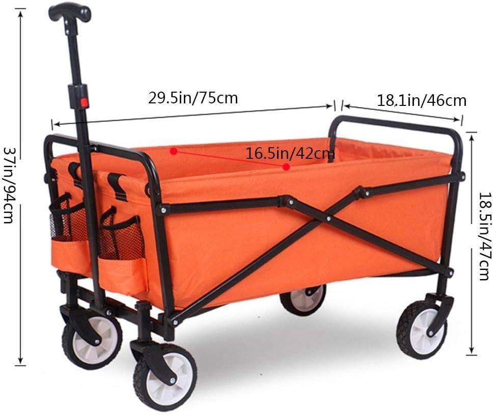 Carrito plegable de jardín con frenos para festivales y camping miniatura 6
