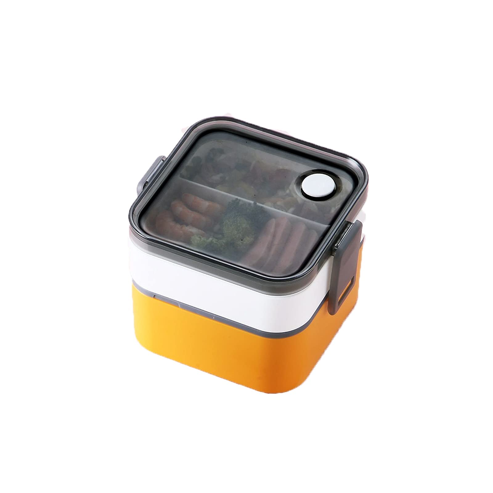 WDWDW Lunch Box Container Simple Can Be Heated by Microwave Oven Separate Type Portable Bento Tableware