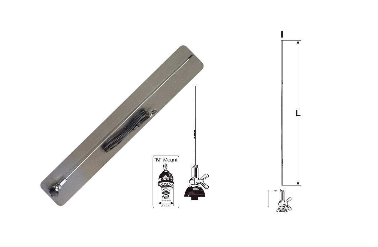 SIRIO SMA 108-550 NE ANTENNA IN ACCIAIO VHF O UHF VEICOLARE 108 … 550 MHz TARABILE