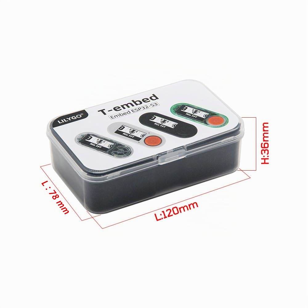 LILYGO T-Embed CC1101 Plus ESP32-S3 Microphone TTGO Carte de développement avec écran LCD TFT IPS ST7789V de 1,9 pouces Antenne externe Version (Noir)