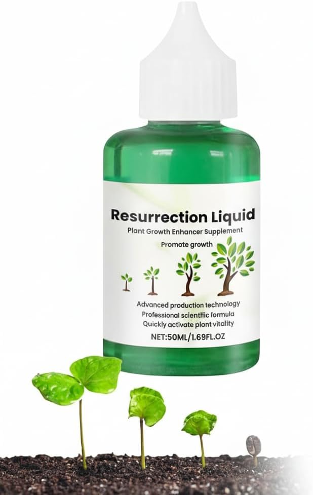 50ml Plant Activation Liquid Solution – Plant Resurrection & Growth Enhancer, Liquid Fertilizer for Seedlings, Rooting Hormones for Cuttings, Plant Growth Supplement