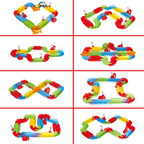 Fun Little Toys 189 Pcs Kids Train Sets With Variable Railway Tracks, Electric Toy Trains With Lights And Sounds, 3D Puzzles Train Track For Boys Girls Toddlers 2,3,4,5,6,7 Years Old #TOP5