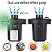 MorTime Quick-Fill Electric Air Pump, Portable Inflator and Deflator Pump with 110V AC & 12V DC Cigarette Adapter, Pump with Nozzles for Pool Floats Raft Toy, Black