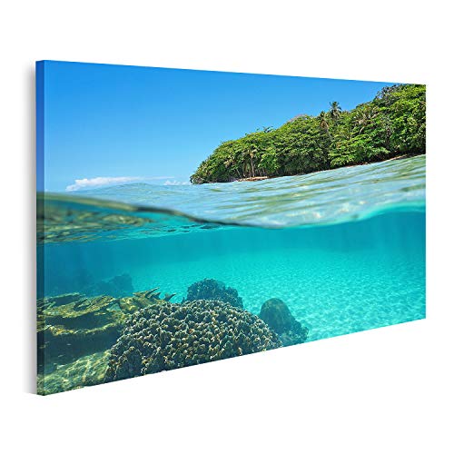 islandburner Bild auf Leinwand Korallen Unterwasser Split Blick Über Unterwasseroberfläche Über Der Wasserlinie Bilder Wandbilder Poster islandburner Bild auf Leinwand Korallen Unterwasser Split Blick Über Unterwasseroberfläche Über Der Wasserlinie Bilder Wandbilder Poster
