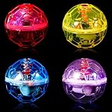 Frienda 4 Pieces Ghost Hunting Cat Ball Motion Light up Cat Balls LED Motion Activated Pet Ball Motion Light up Interactive Toys Pet Glowing Mini Running Exercise Ball Toys(Bright Color)