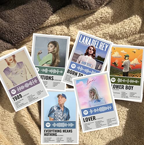 Image of Spotify Wall Collage Kit 50 PCS A6 Posters for Wall | Spotify Music Posters | Home Decor | Wall Decor Items | Room Decoration Items for Bedroom | Wall Stickers for Home | Room Decor | Bedroom Decorative Items